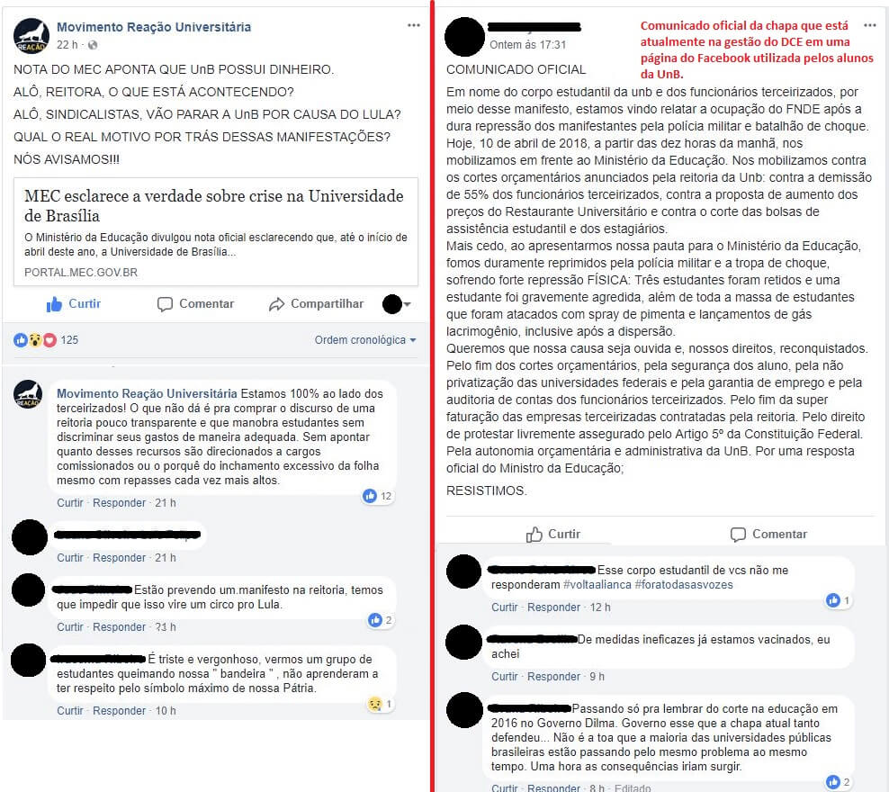 Assim como o país, a universidade está dividida.