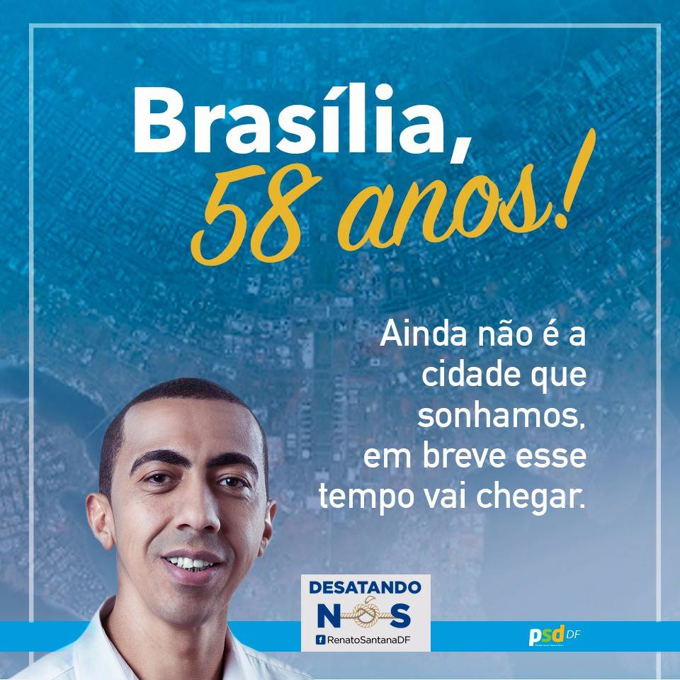 Cartaz: facebook.com/RenatoSantanaDF