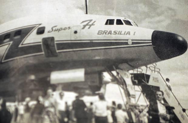 Avião da Real Aerovias no Aeroporto de Brasília
