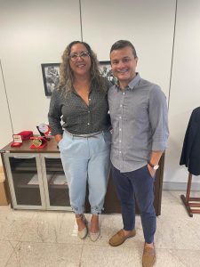 Cristiane Pereira, do Instituto Multiplicidades, e o procurador do Trabalho Paulo Neto