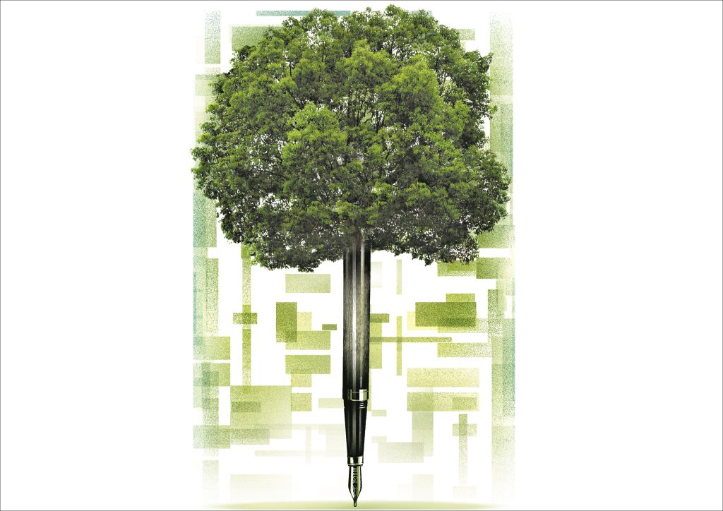 Amazônia e Acordo de Paris. Ilustração: Maurenilson Freire/CB