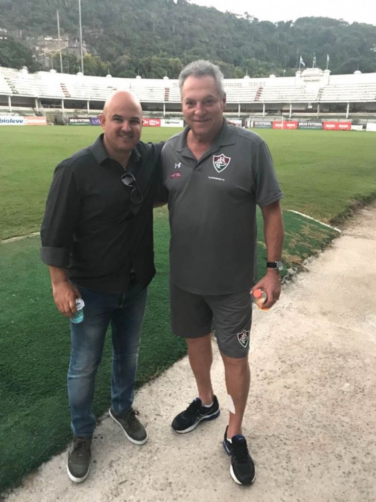 Fernando Jubero com Abel Braga, nas Laranjeiras