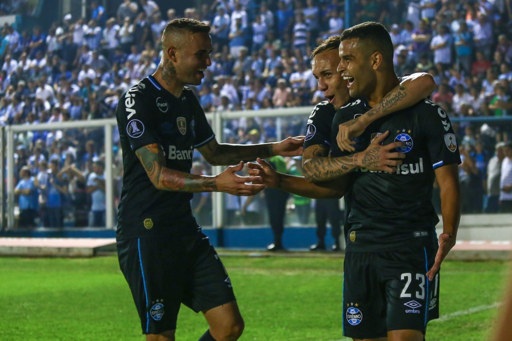 Com a vitória na Argentina, o Grêmio tem o melhor ataque da Libertadores. Foto: Lucas Uebel/Grêmio