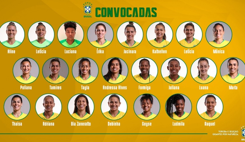 Veja lista das convocadas para último torneio da Seleção Brasileira feminina antes da Copa do Mundo 2019