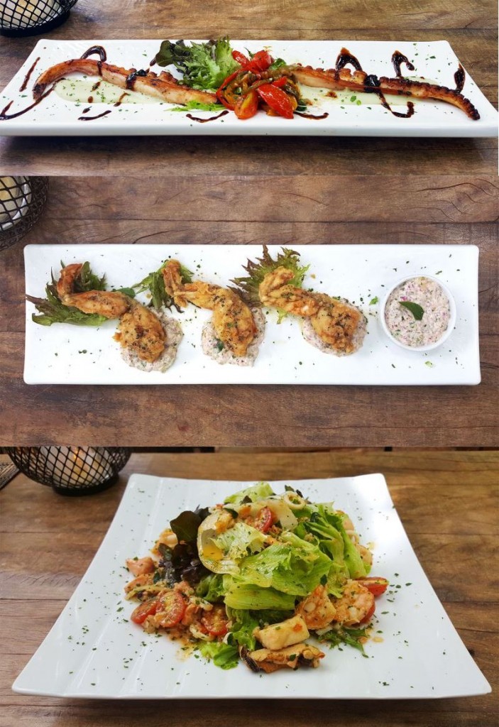 2016. Crédito: Oswaldo Scafuto/Divulgação. Restaurante Santé 13 comemora 4 anos com novidades no cardápio. Polvo Delícia com Teriyaki (tentáculo grelhado sobre creme wasabi, acompanhado de caponata a modo mio).