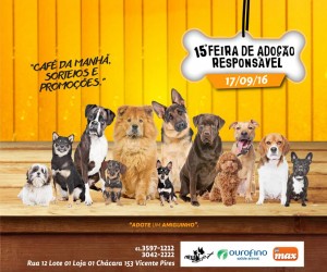 cartaz da feira pet de adoção responsável