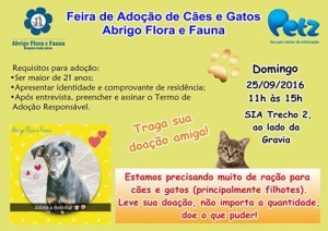 imagem de cartaz de feira de adoção de pets