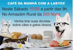 Cartaz do café da mana para você e seu bicho do Armazém Rural.