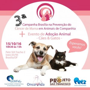imagem mostra cartaz de feira de adoção de bichos