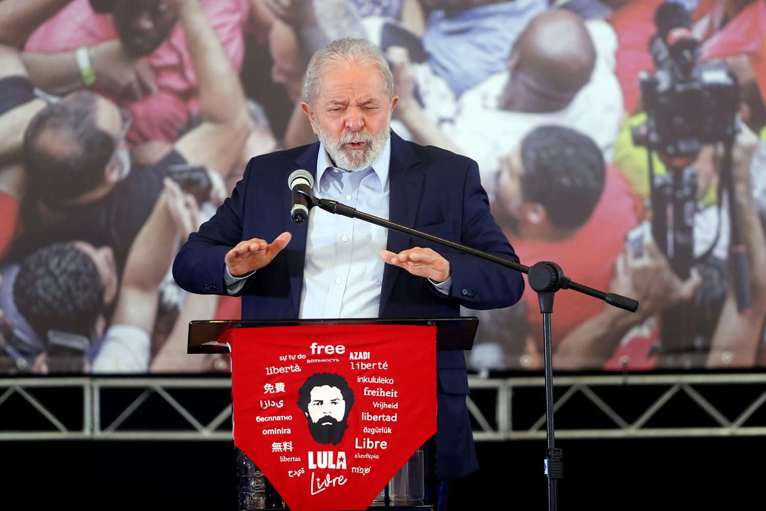 Foto do ex presidente lula para analise de seu discurso por marcelo vitorino