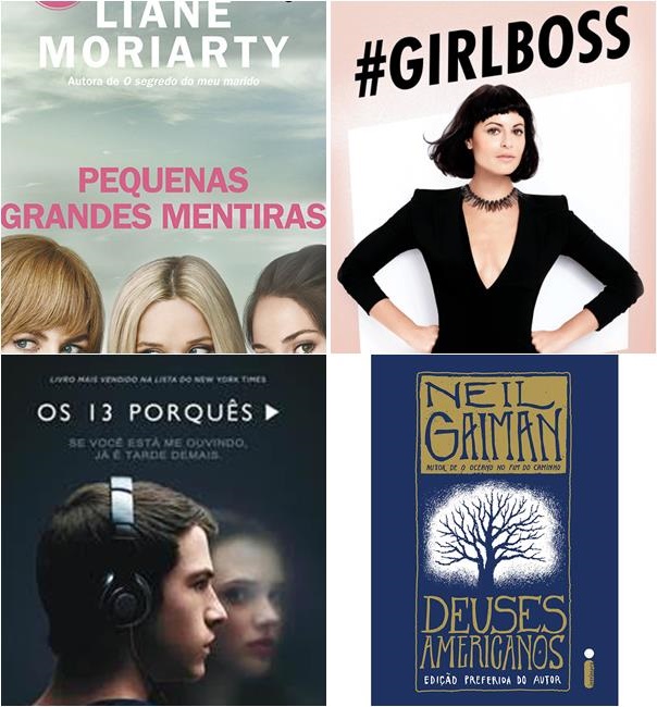 Capa de livros que serão adaptados para a televisão