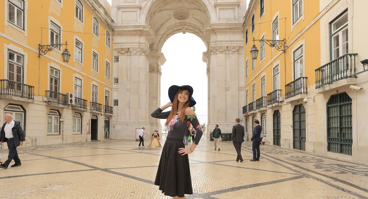 Titi Müller em Lisboa em gravação do Anota aí