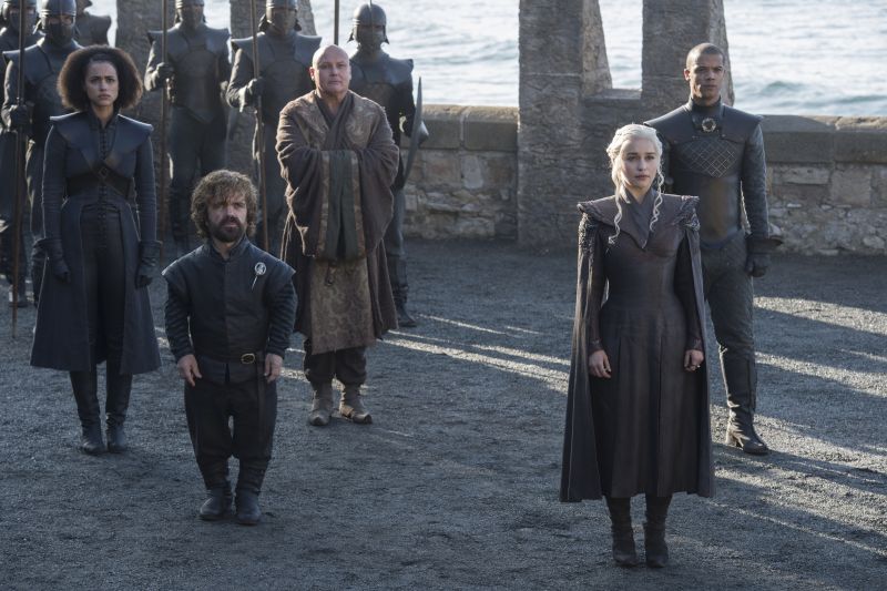 Cenas da sétima temporada de Game of Thrones.