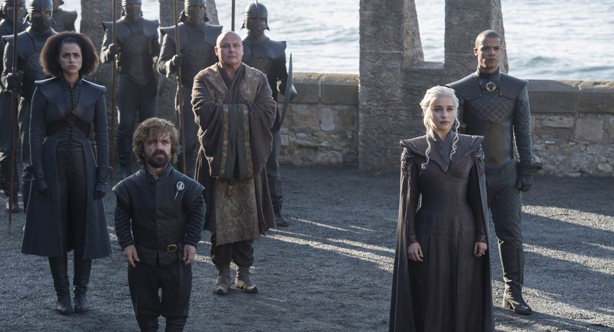 Cenas da sétima temporada de Game of Thrones.