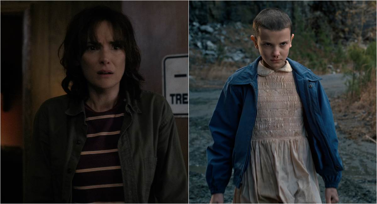 Winona Ryder e Millie Bobby Brown em Stranger things