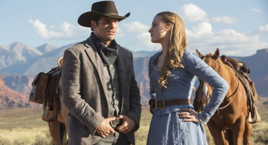 Cena da primeira temporada da série Westworld.