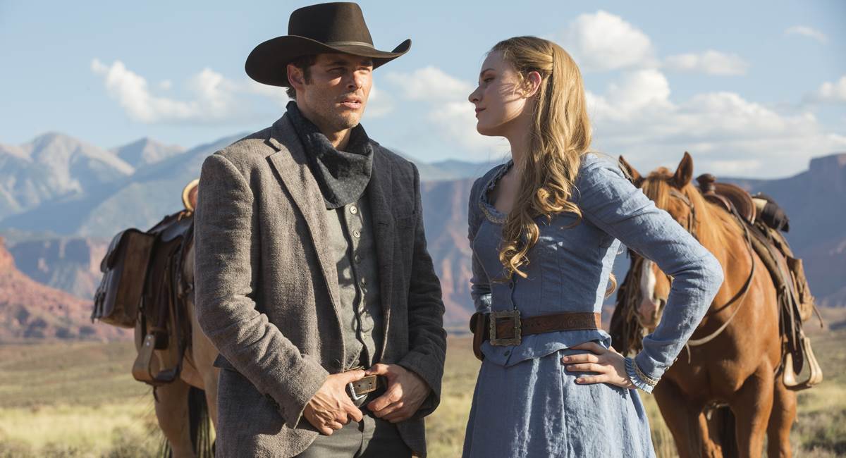 Cena da primeira temporada da série Westworld.