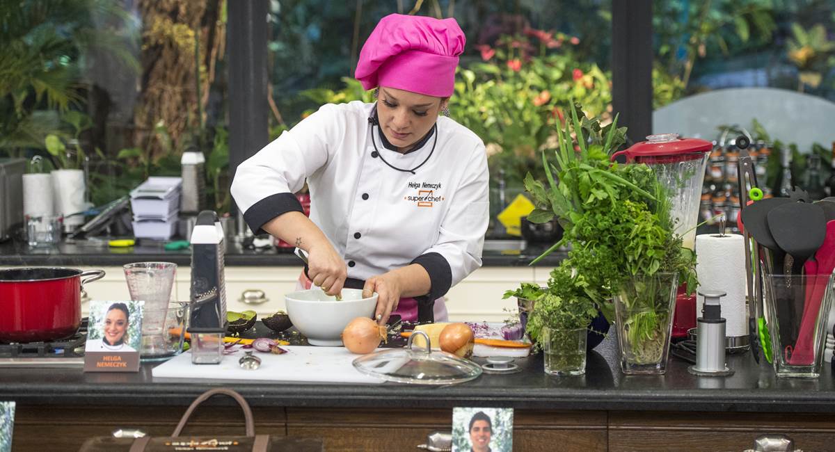 Helga Nemeczyk em SuperChef celebridades. Crédito: João Cotta/Divulgação