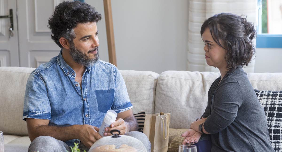 Anderson di Rizzi e Juliana Caldas em cena. Crédito: Globo/Marília Cabral
