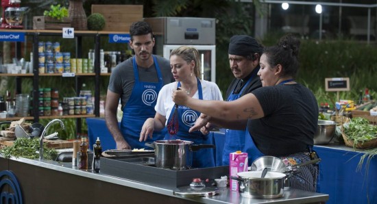 Vinícius, Maria Antônia, Evandro e Clarisse na primeira prova da noite