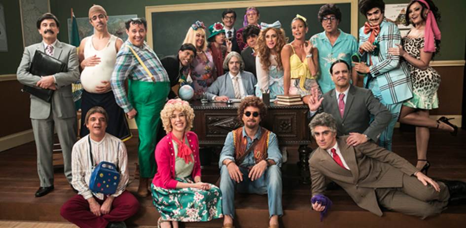 Crédito: Canal Viva/Divulgação. Cena da quarta temporada da Escolinha do Professor Raimundo