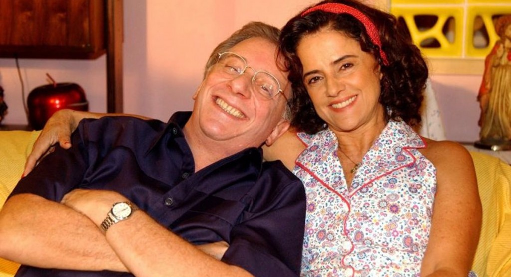 Marco Nanini e Marieta Severo em A grande família