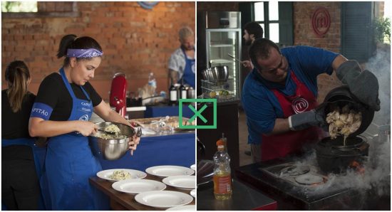 Juliana e André cozinham no MasterChef