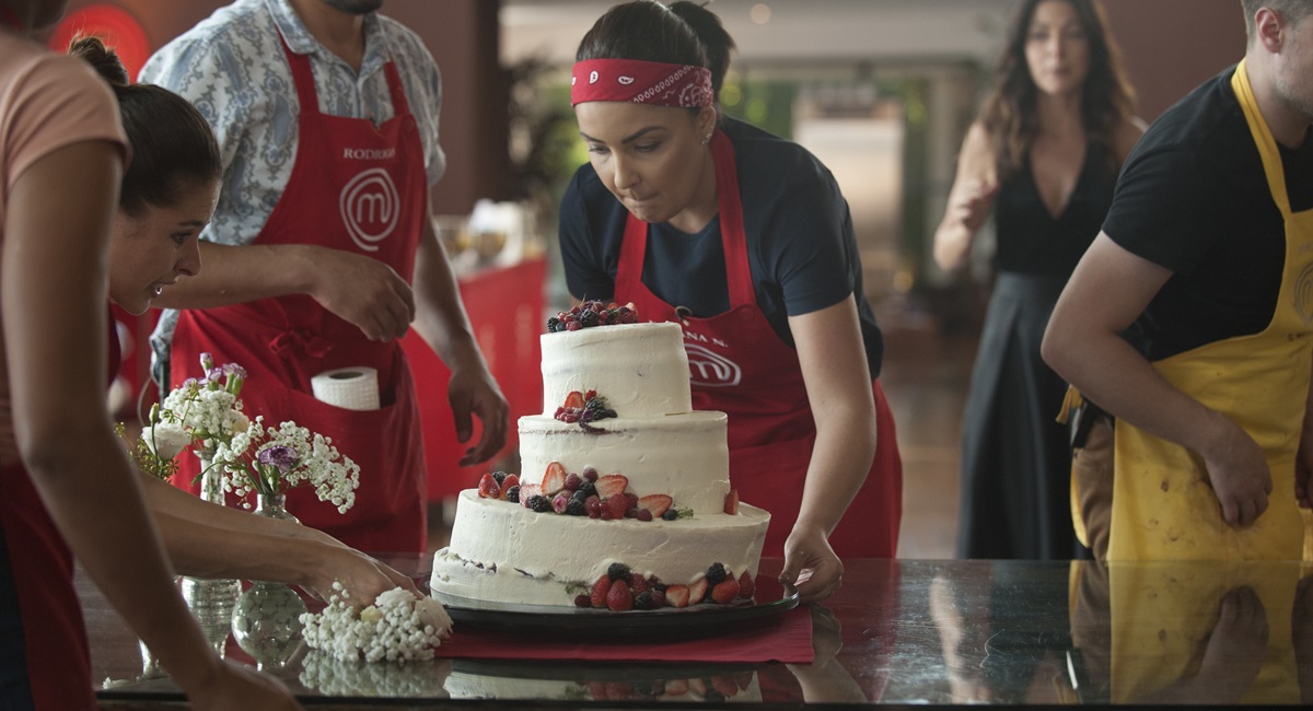 prova do bolo de casamento no MasterChef