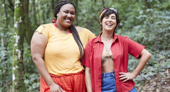 Luana Xavier e Fernanda Paes Leme no programa Viagem a qualquer custo
