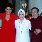 Claudia Jimenez, Berta Loran, Carvalhinho como Bina, Sara e Cláudio na novela Torre de Babel
