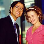 Marcos Palmeira e Adriana Esteves como Alexandre Toledo e Sandrinha na novela Torre de Babel
