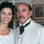 Maria Fernanda Cândido como Paola e Raul Cortez como Francesco na novela Terra nostra