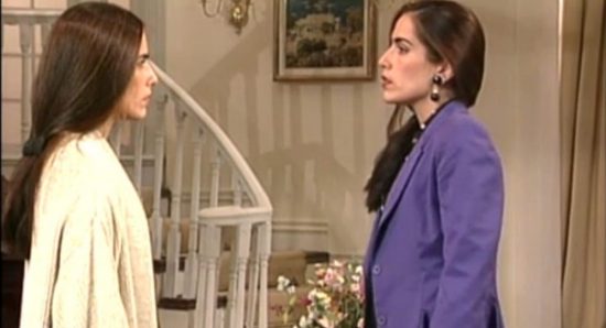 Gloria Pires como as gêmeas Ruth e Raquel na novela Mulheres de areia