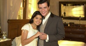 Vanessa Giácomo e Daniel de Oliveira como Zuca e Luís Jerônimo na novela Cabocla
