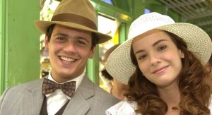 Danton Mello e Regiane Alves como Neco e Rosinha na novela Cabocla