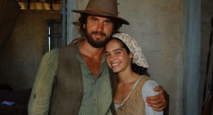 Eriberto Leão e Maria Flor como Tomé e Tina na novela Cabocla