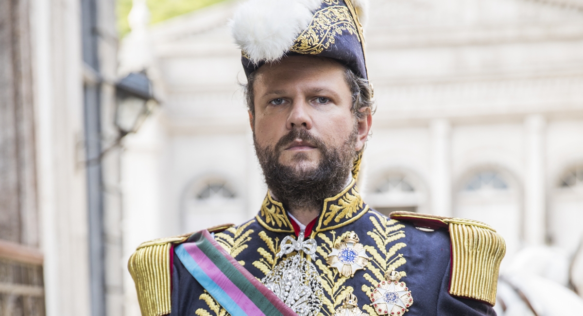 Selton Mello como Dom Pedro II em Nos tempos do imperador