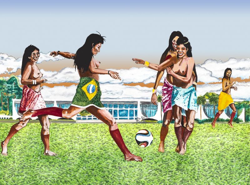 Crédito: Paulo Andrade/Reprodução. Trabalho do artista plástico Paulinho Andrade: Gravuras da série "O eterno retorno -- uma aventura de Nietzsche no Planalto Central.