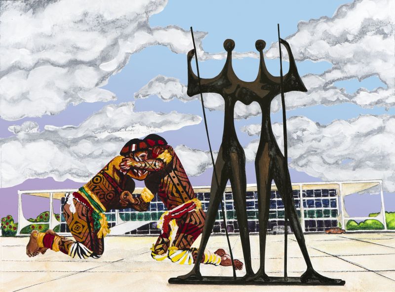 Crédito: Paulo Andrade/ Reprodução. Descrição: trabalhos do artista plástico Paulinho Andrade - Gravuras da série "O eterno retorno -- uma aventura de Nietzsche no Planalto Central.